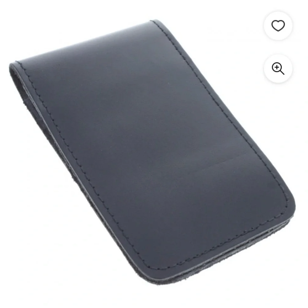 Federal Minimalist - NEW - Black Leather Memo Pad Notepad Holder. NWOT